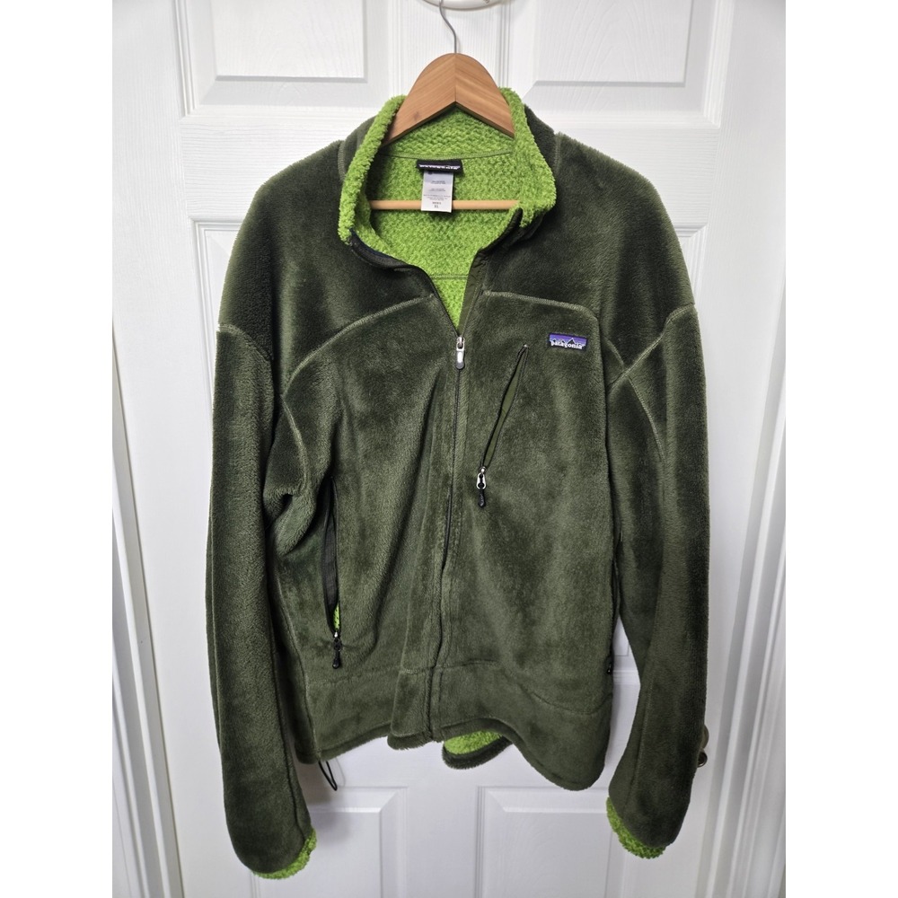 VTG Patagonia R4 Regulator Jacket Mens XL Green Fleece Polartec 36101 F8
